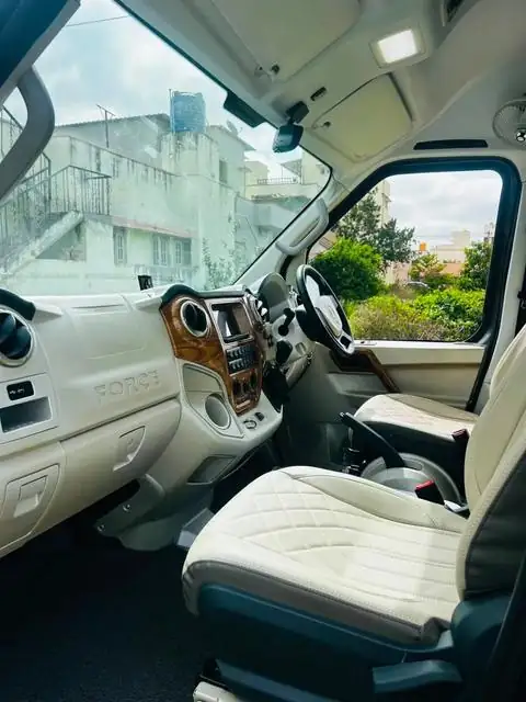 Force Urbania driver cabin and cream leather seat