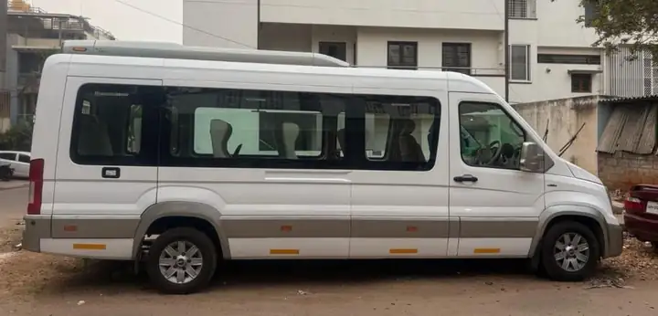 White Urbania van, side view
