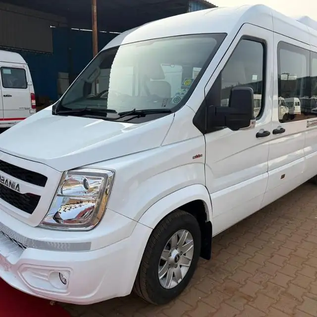 White Urbania van, front three-quarter view